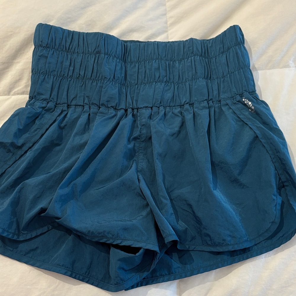 FP Movement by Free People High Waist Blue Shorts